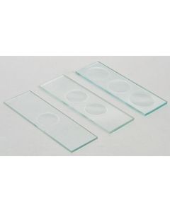 United Scientific Supply Concavity Slides, Glass, 2 Concavities, 75Mm X 25Mm, Pack Of 12; USS-CS3X12